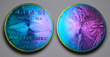 Load image into Gallery viewer, .999 Titanium Round - 1 Troy Ounce (31.1g) - AREA 51, ALIEN -IRIDESCENT