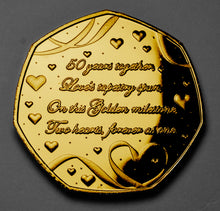 Load image into Gallery viewer, 50th Wedding Anniversary - 24ct Gold