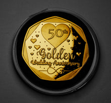 Load image into Gallery viewer, 50th Wedding Anniversary - 24ct Gold