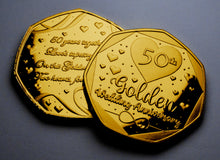 Load image into Gallery viewer, 50th Wedding Anniversary - 24ct Gold