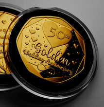 Load image into Gallery viewer, 50th Wedding Anniversary - 24ct Gold