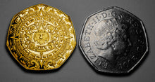 Load image into Gallery viewer, Aztec/Mayan Calendar - 24ct Gold