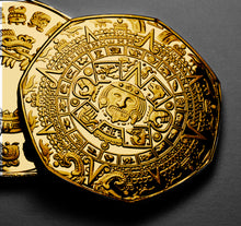 Load image into Gallery viewer, Aztec/Mayan Calendar - 24ct Gold