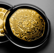 Load image into Gallery viewer, Aztec/Mayan Calendar - 24ct Gold