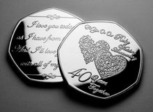 Load image into Gallery viewer, On Our 40th Wedding Anniversary (poem) - Silver