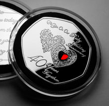 Load image into Gallery viewer, On Our 40th Wedding Anniversary (poem) - Silver with Diamante