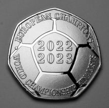 Load image into Gallery viewer, Women's Football LIONESSES Dual Date 2022 2023 - Silver in Presentation Case
