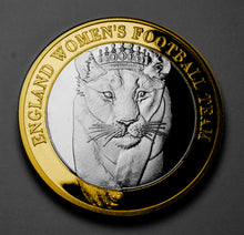 Load image into Gallery viewer, England Womens Football - Dual Metal Silver & 24ct Gold