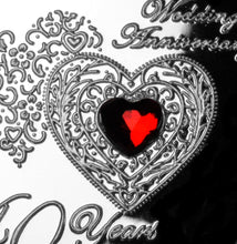 Load image into Gallery viewer, On Our 40th Wedding Anniversary (poem) - Silver with Diamante