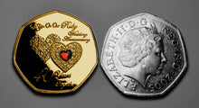 Load image into Gallery viewer, On Our 40th Wedding Anniversary (years, minutes etc.) - 24ct Gold with Gem
