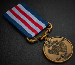 On Our First Wedding Anniversary Medal - Antique Gold