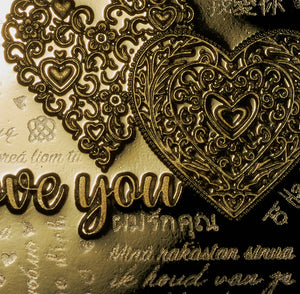 Happy Anniversary 'I Love You' - 24ct Gold
