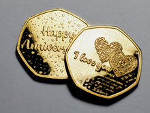 Load image into Gallery viewer, Happy Anniversary &#39;I Love You&#39; - 24ct Gold