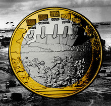 Load image into Gallery viewer, D-Day Landings 80th Anniversary - Dual Metal Silver & 24ct Gold