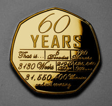 Load image into Gallery viewer, On Your 60th Wedding Anniversary - 24ct Gold with Diamante