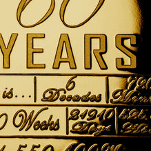 Load image into Gallery viewer, On Your 60th Wedding Anniversary - 24ct Gold with Diamante
