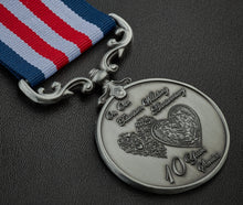 Load image into Gallery viewer, On Our 10th (Titanium) Wedding Anniversary Medal - Antique Silver