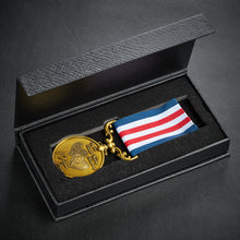 Load image into Gallery viewer, On Our 10th (Titanium) Wedding Anniversary Medal in Case - Antique Gold
