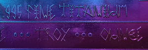 1 Troy Ounce (32g) Iridescent Titanium Bullion Bar. AREA 51. Alien???. Extremely Rare!!