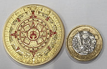 Load image into Gallery viewer, Aztec Calendar 40mm Coin 30g. 24ct Gold