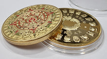 Load image into Gallery viewer, Aztec Calendar 40mm Coin 30g. 24ct Gold