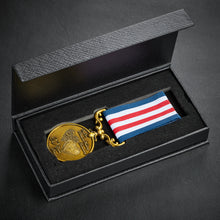 Load image into Gallery viewer, On Our 20th Porcelain Wedding Anniversary Medal in Case - Antique Gold