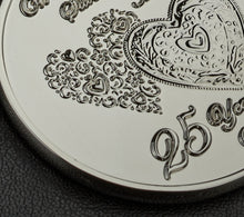 Load image into Gallery viewer, On Your 25th Silver Wedding Anniversary Medal - Polished .999 Silver