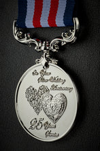 Load image into Gallery viewer, On Your 25th Silver Wedding Anniversary Medal in Case - Polished .999 Silver
