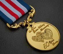 Load image into Gallery viewer, On Your 50th Golden Wedding Anniversary Medal - Polished 24ct Gold