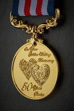 Load image into Gallery viewer, On Your 50th Golden Wedding Anniversary Medal - Polished 24ct Gold