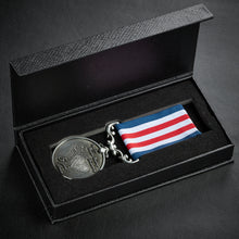 Load image into Gallery viewer, On Our 5th Wooden Wedding Anniversary Medal in Case - Antique Silver