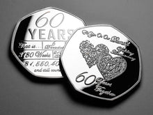 Load image into Gallery viewer, On Our 60th Wedding Anniversary 'And Still Counting' - Silver