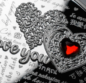To My Amazing Boyfriend - I Love You - Silver with Diamante