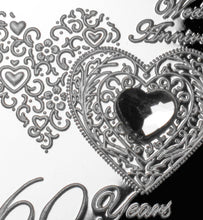 Load image into Gallery viewer, On Our 60th Wedding Anniversary &#39;I Love You&#39; with Gemstone - Silver