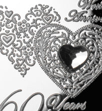 Load image into Gallery viewer, On Our 60th Wedding Anniversary 'I Love You' with Gemstone - Silver