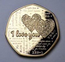 Load image into Gallery viewer, Happy Valentines Day 'I Love You' - 24ct Gold