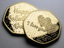 Load image into Gallery viewer, Happy Valentines Day 'I Love You' - 24ct Gold