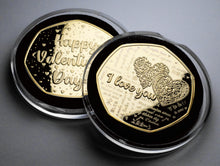 Load image into Gallery viewer, Happy Valentines Day 'I Love You' - 24ct Gold