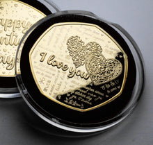 Load image into Gallery viewer, Happy Valentines Day 'I Love You' - 24ct Gold