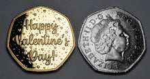 Load image into Gallery viewer, Happy Valentines Day 'I Love You' - 24ct Gold with Red Diamante Gemstone