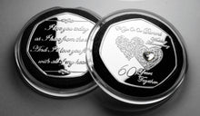 Load image into Gallery viewer, On Our 60th Wedding Anniversary 'I Love You' with Gemstone - Silver