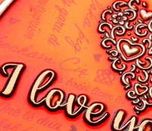 Load image into Gallery viewer, Happy Valentines Day 'I Love You' - Silver with Red Enamel