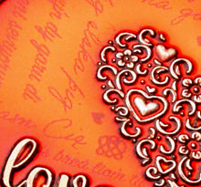 Load image into Gallery viewer, Happy Valentines Day 'I Love You' - Silver with Red Enamel