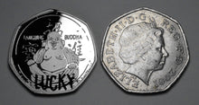 Load image into Gallery viewer, Laughing Buddha Lucky Coin - Silver