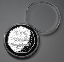 Load image into Gallery viewer, To My Amazing Boyfriend - I Love You - Silver with Diamante