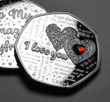 Load image into Gallery viewer, To My Amazing Boyfriend - I Love You - Silver with Diamante