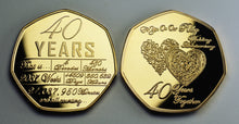 Load image into Gallery viewer, On Our 40th Wedding Anniversary 'And Still Counting' - 24ct Gold