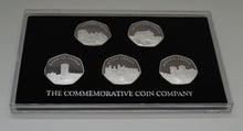 Load image into Gallery viewer, Full Set of 2019 CASTLE SERIES .999 Silver Commemoratives + Hard Presentation 50p Display Case
