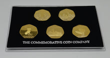 Load image into Gallery viewer, Full Set of 20th Century News/Events 24ct Gold Commemoratives in Presentation/Display Case