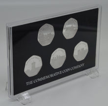 Load image into Gallery viewer, Full Set of 2019 CASTLE SERIES .999 Silver Commemoratives + Hard Presentation 50p Display Case